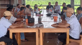 Suasana rapat persiapan pelantikan dan pembekalan Laskar Prabowo 08 se-NTB.