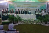 Suasana wisuda ratusan santri tahfiz Ponpes Nurul Ishlah Desa Ketangga Jeraeng, Kecamatan Keruak, Kabupaten Lombok Timur, Rabu (11/6/2025).
