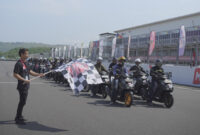 Suasana acara spesial bertajuk Honda Vario 160 yang digelar di Sirkuit Mandalika pada Juni yang bertepatan dengan event Mandalika Racing Series.