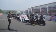 Suasana acara spesial bertajuk Honda Vario 160 yang digelar di Sirkuit Mandalika pada Juni yang bertepatan dengan event Mandalika Racing Series.