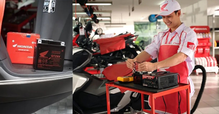 Aki motor yang sudah soak harus segara diganti.