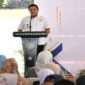 Bupati Lotim, H Haerul Warisin saat memberikan sambutan pada acara pengukuhan Bunda Literasi Provinsi NTB dan Kabupaten/Kota se-NTB Masa Bakti 2025-2030, di Pendopo Bupati Lotim, Rabu (2/7/2025).