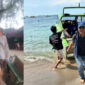 Anggota Komisi II DPR RI Fraksi NasDem, Fauzan Khalid saat berkunjung ke Gili Trawangan (foto kanan), tampak wisatawan mancanegara berada di Gili Trawangan (foto kiri).