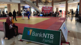 Suasana event Kejurprov Judo 2025 Kapolda Cup di Lombok Epicentrum Mall (LEM) Mataram 3-5 Juli 2025.