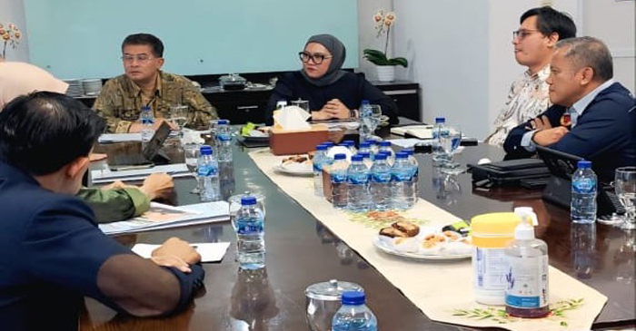 Anggota Komite III DPD RI, Agita Nurfianti saat mengadakan audiensi antara Perserosi dengan Pemprov Jabar, di Bandung, Jumat (18/7/2025).