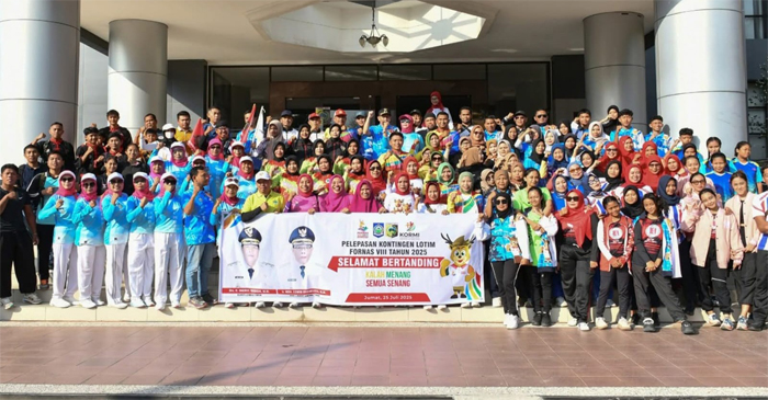 Sebanyak 222 pegiat olahraga asal Lotim dikirim untuk berlaga di ajang FORNAS VIII Tahun 2025 di Provinsi NTB.