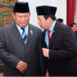 Ketua DPD RI, Sultan B Najamudin (kanan) saat bersama Presiden Prabowo Subianto (kiri).