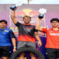 Crosser muda Astra Honda Racing Team (AHRT), Arsenio Algifari, kembali berdiri di panggung podium Kejurnas Motocross.