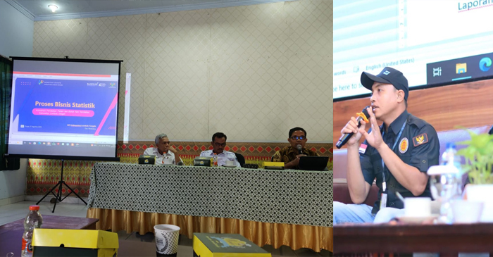 Sekertaris KASTA NTB DPD Lombok Tengah, Dirman Zaid (foto kanan) saat mengikuti kegiatan rapat persiapan pendataan petani tembakau yang dilakukan oleh Dinas Pertanian Kabupaten Tombok Tengah, Rabu kemarin (27/8/2025)-(foto kiri).