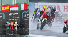 Pebalap binaan PT Astra Honda Motor (AHM), M Kiandra Ramadhipa berhasil cetak sejarah untuk Indonesia, tampil memukau dalam gelaran FIM JuniorGP World Championship yang berlangsung di Sirkuit Magny-Cours, Prancis, pada 5-6 Juli 2025.