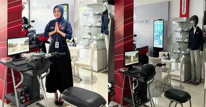 Alat simulator berkendara yang telah disesuaikan dengan kondisi lalu lintas dan regulasi di Indonesia.