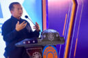 Gubernur NTB, Lalu Muhamad Iqbal memberikan sambutan pada acara pembukaan secara resmi REI NTB Property Expo 2025 sekaligus Gebyar KPR Merdeka, di Lombok Epicentrum Mall (LEM), Jalan Sriwijaya Mataram, Sabtu (16/8/2025).
