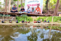 Para Jurnalis Lombok Timur dari berbagai media saat menggelar kegiatan Lomba Mancing.
