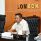 Bupati Lotim, H Haerul Warisin (tengah) didampingi Sekda, HM Juaini Taofik (kanan) dan Kadis Pertanian, Lalu Kasturi (kiri).