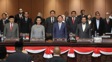 Suasana sidang untuk pengesahan Alkel DPD RI untuk Tahun Sidang 2025–2026, di Gedung Nusantara V, Kompleks Parlemen Senayan, Jakarta, Selasa (19/8/2025).