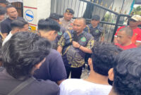 Suasana aksi unjuk rasa di Mataram, Selasa (26/8/2025).