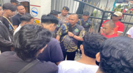 Suasana aksi unjuk rasa di Mataram, Selasa (26/8/2025).