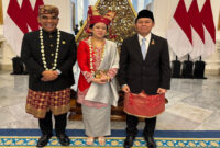 DARI KANAN: Ketua DPD RI, Sultan B Najamudin; Ketua DPR RI, Puan Maharani; dan Ketua MPR RI, Ahmad Muzani.