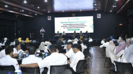 Bank NTB Syariah saat mengadakan kegiatan Evaluasi Penggunaan Aplikasi Siskeudes yang diikuti oleh Pemkab Sumbawa Barat, di Kantor Pusat Bank NTB Syariah.