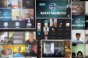 Suasana Rapat Umum PJS melalui virtual zoom meeting.
