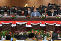 Suasana Sidang Paripurna ke-16 DPD RI, di Gedung Nusantara V, Kompleks Parlemen Senayan Jakarta, Kamis (14/8/2025).