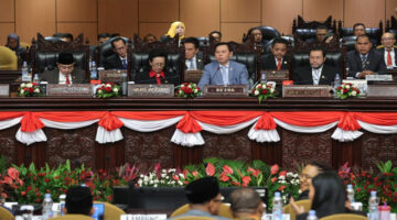 Suasana Sidang Paripurna ke-16 DPD RI, di Gedung Nusantara V, Kompleks Parlemen Senayan Jakarta, Kamis (14/8/2025).