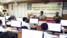 Suasana penyelenggaraan SKD SPTB Politek  SSN, di Kanreg I BKN Yogyakarta, Senin (11/8/2025).