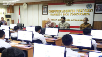 Suasana penyelenggaraan SKD SPTB Politek  SSN, di Kanreg I BKN Yogyakarta, Senin (11/8/2025).