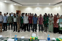 pose bersama di sela-sela kegiatan Seminar Nasional Jurnalistik dan Citizen Journalism di Universitas Muhammadiyah Mataram (UMMAT), pada Senin (4/8/2025).