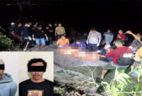 Jasad korban WNA Spanyol ditemukan (foto kanan) dan dua terduga pelaku yang berhasil diamankan polisi (foto pojok kiri bawah).