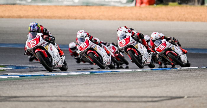 Ini generasi baru pebalap binaan AHM yang berhasil melesat kencang sehingga sukses meraih podium di Thailand Talent Cup.