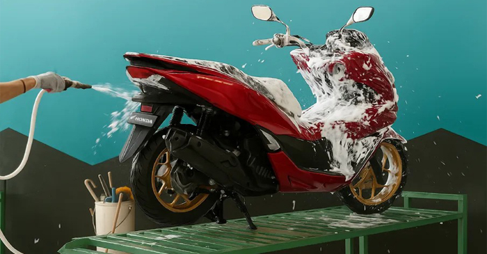 Cuci Steam Motor.