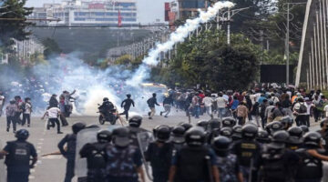 Ribuan Generasi Z Nepal saat melakukan demonstrasi di Kathmandu.