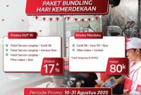 Dalam menyambut Kemerdekaan RI ke-80, AHASS menawarkan diskon spesial paket servis hingga 17%.