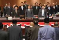 Suasana Sidang Paripurna Luar Biasa ke-1 dalam rangka Pengesahan Pertimbangan DPD RI terhadap RAPBN Tahun Anggaran 2026, di Gedung Nusantara V, Kompleks Parlemen Senayan, Jakarta, Senin (8/9/2025).