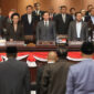 Suasana Sidang Paripurna Luar Biasa ke-1 dalam rangka Pengesahan Pertimbangan DPD RI terhadap RAPBN Tahun Anggaran 2026, di Gedung Nusantara V, Kompleks Parlemen Senayan, Jakarta, Senin (8/9/2025).