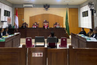 Suasana sidang kasus NCC di Pengadilan Tipikor Mataram.