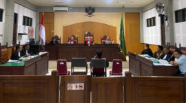 Suasana sidang kasus NCC di Pengadilan Tipikor Mataram.