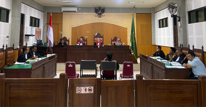Suasana sidang kasus NCC di Pengadilan Tipikor Mataram.