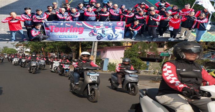 Astra Motor NTB menggelar Touring Kompak Merdeka bersama puluhan jurnalis dan blogger NTB dalam rangka memperingati HUT ke-80 Kemerdekaan RI.