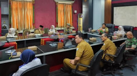 Bupati LAZ dan jajaran saat video conference (Vicon) bersama Mendagri Tito Karnavian.