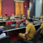 Bupati LAZ dan jajaran saat video conference (Vicon) bersama Mendagri Tito Karnavian.