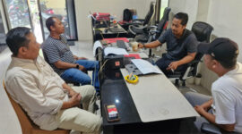 Suasana saat dilakukan BAP di Mapolres Loteng.