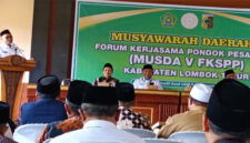 Suasana Musda  ke-V FKSPP Kabupaten Lotim, di Aula Kemenag Lotim, Rabu (19/11/2025).