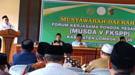 Suasana Musda  ke-V FKSPP Kabupaten Lotim, di Aula Kemenag Lotim, Rabu (19/11/2025).
