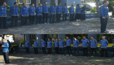 Wabup Lotim, HM Edwin Hadiwijaya saat memimpin apel pagi di Dinas PUPR Lotim, Senin (17/11/2025).