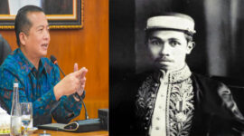 Foto dokumen Sultan Muhammad Salahuddin (kanan), dan Gubernur NTB, Lalu Muhamad Iqbal (kiri).