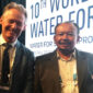 Prof Yusron Saadi, S.T., M.Sc., Ph.D., (kanan) bersama Mr. Alan AtKisson Executive Secretary sekaligus Chief Executive Officer (CEO) The Global Water Partnership (kiri) saat mengikuti 10th World Water Forum di Bali International Convention Center tanggal 18-25 Mei 2024.