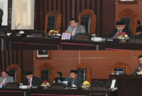 Suasana rapat paripurna III masa sidang I rapat ke-1 DPRD Lotim, pada Senin (17/11/2025).