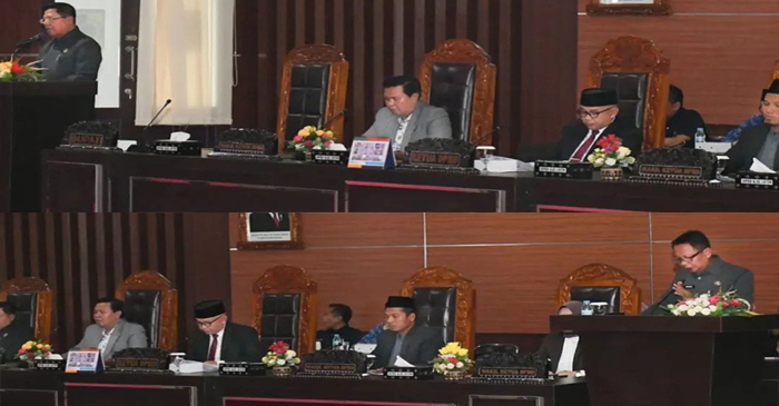 Suasana rapat paripurna III masa sidang I rapat ke-1 DPRD Lotim, pada Senin (17/11/2025).